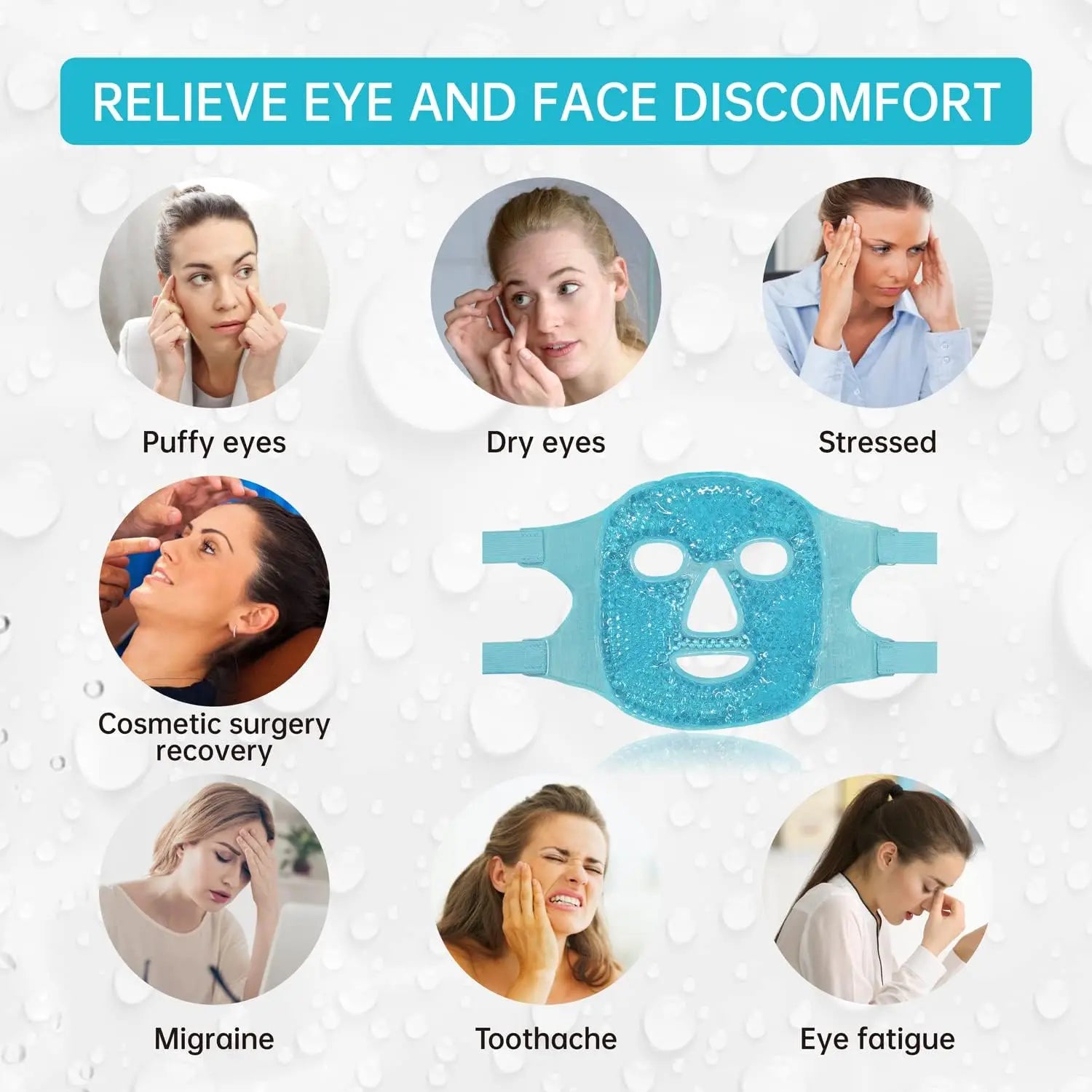 Cold Gel Eye Mask for Face Puffiness