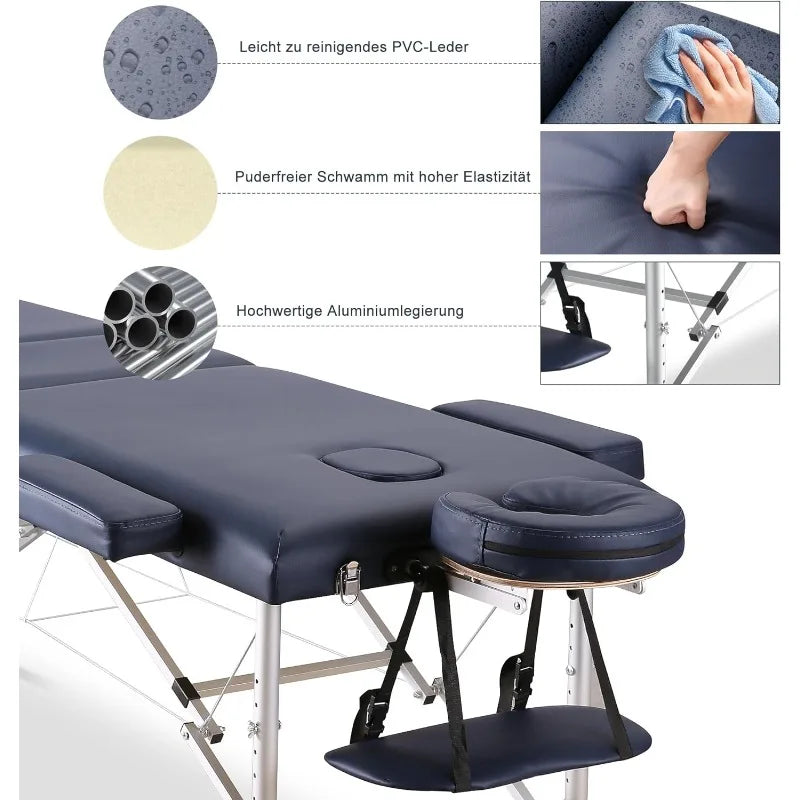Portable Adjustable Massage Table with Carrying Bag