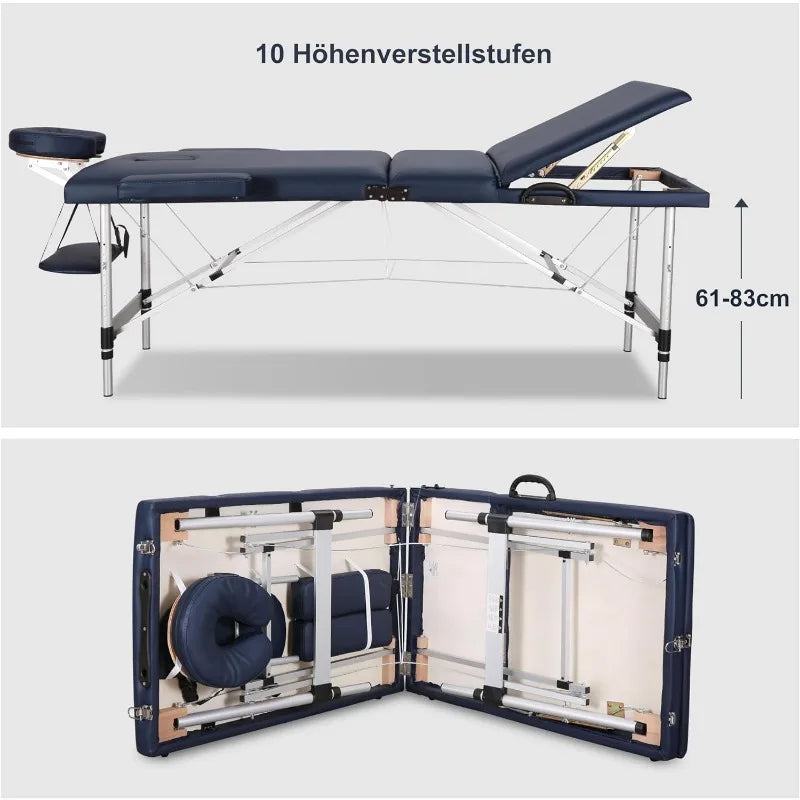 Portable Adjustable Massage Table with Carrying Bag