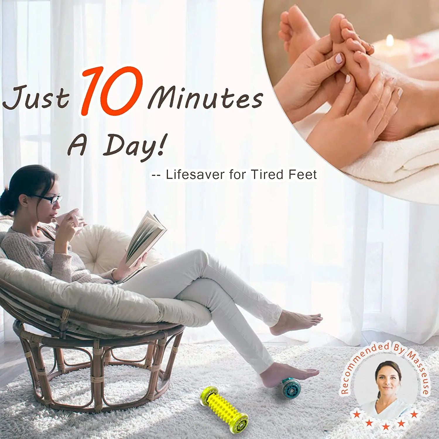 Spiky Foot Roller for Fasciitis Relief